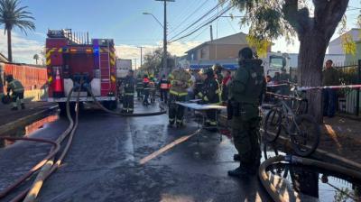 Dos viviendas afectadas y cinco damnificados dejó incendio en Quillota