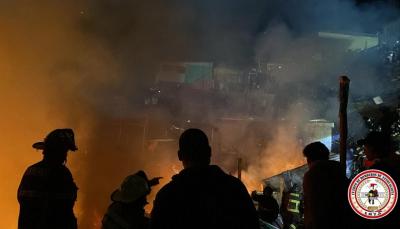 Tragedia en campamento: incendio deja un menor muerto y 49 damnificados en sector norte de Antofagasta