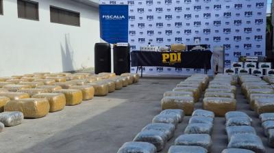 Desmantelan banda criminal y decomisan 618 kilos de marihuana y cocaína en Tarapacá