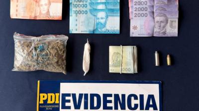 Detienen a sujeto por infracción a la ley de drogas y armas en Iquique