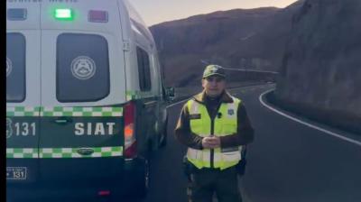 Una mujer murió en accidente de tránsito en la Ruta  A-16 que une a Iquique con Alto Hospicio