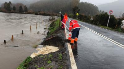 Obras Públicas identifica 71 puntos críticos por desbordes, anegamientos y cortes de ruta en el Biobío
