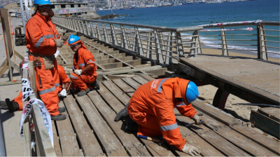 Paseo Wheelwright seguirá cerrado tras daños provocados por sistema frontal en Valparaíso