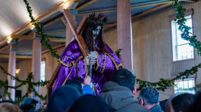 Miles de peregrinos participaron en tradicional fiesta del Jesús Nazareno en Caguach