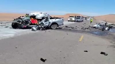 Un fallecido y un lesionado dejó colisión de camión con  vehículo en cruce de la Ruta A- 750 con Ruta A- 1 a kilómetros de Iquique