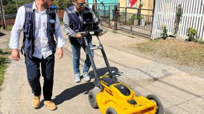 Ministerio de Vivienda utiliza georradar y dron para monitorear terreno en Villa El Mirador de Arauco